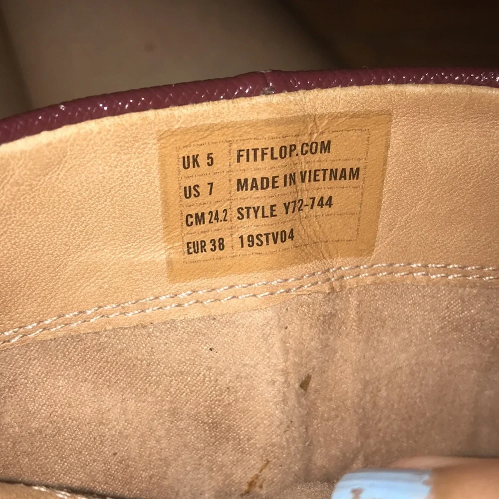 Fitflop burgundy ankle boots, worn once